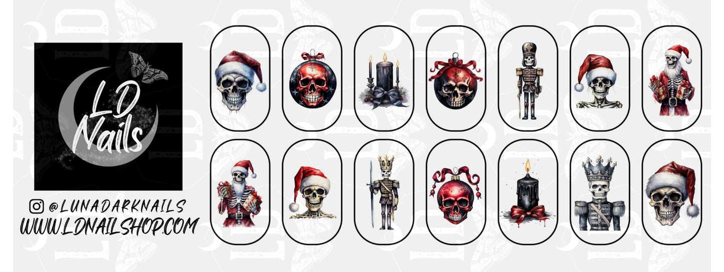 Skeleton Christmas Decals