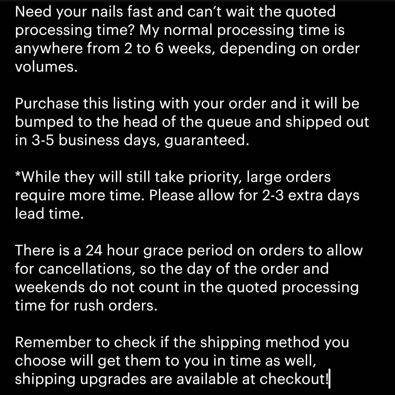 RUSH ORDER