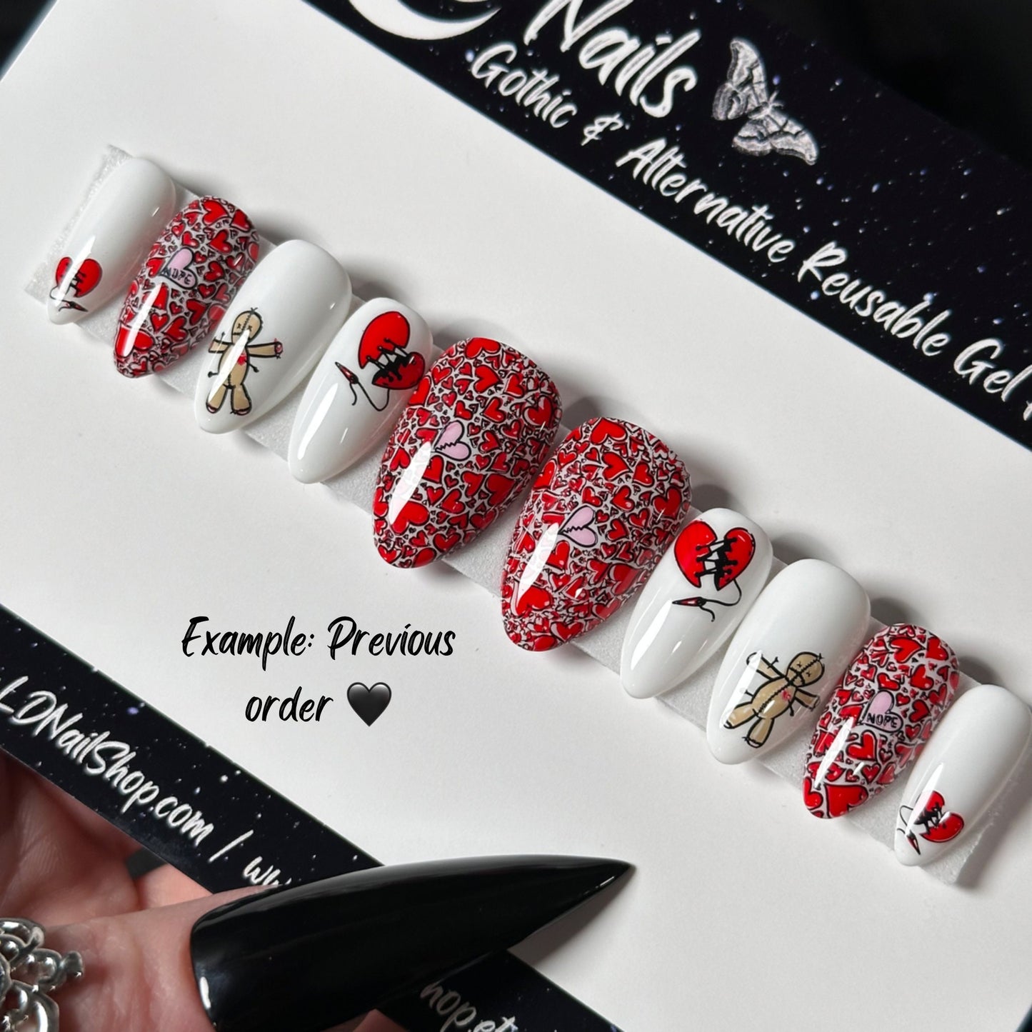 Dark Valentine Mystery Nails