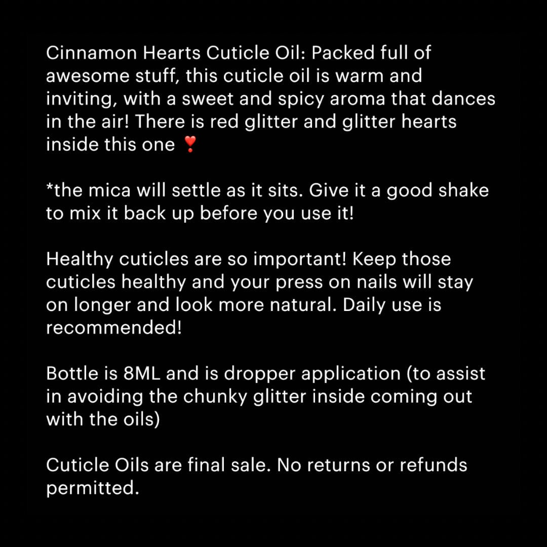 8ml Cinnamon Hearts Cuticle Oil