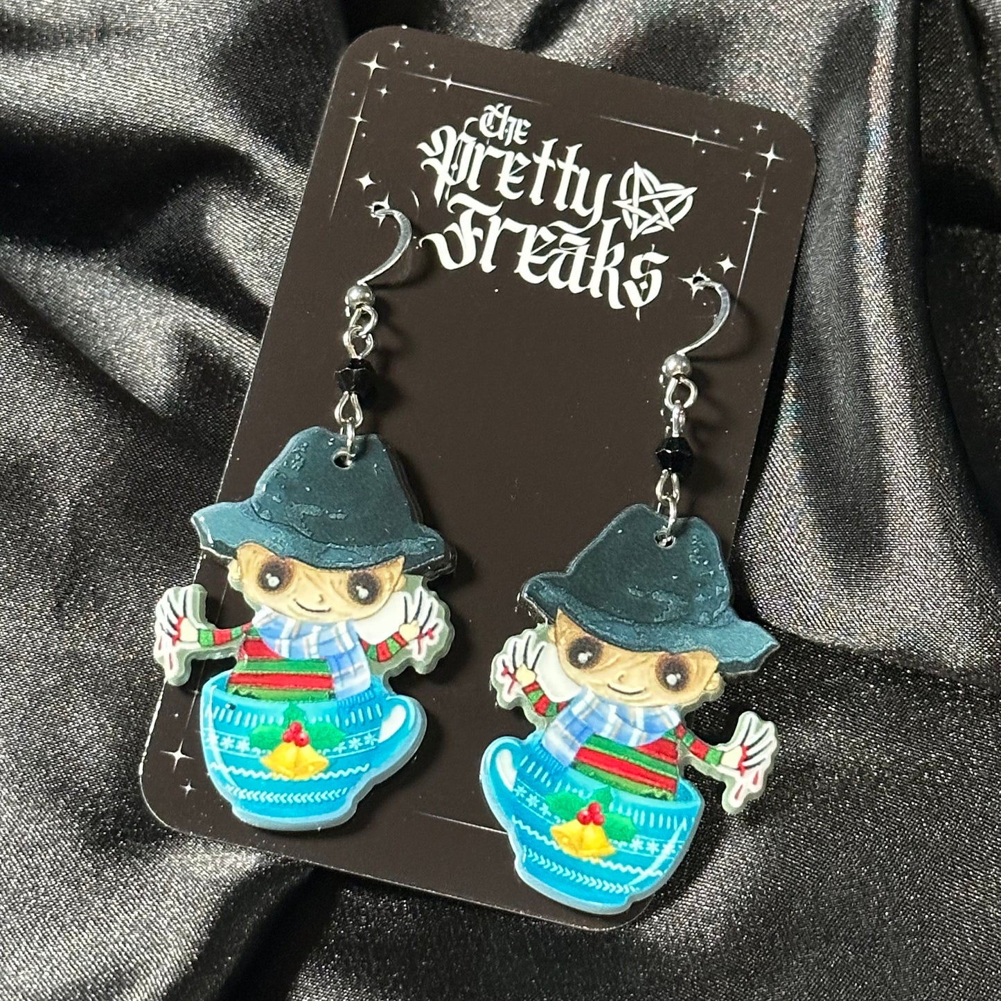 Freddy Horror Christmas Earrings