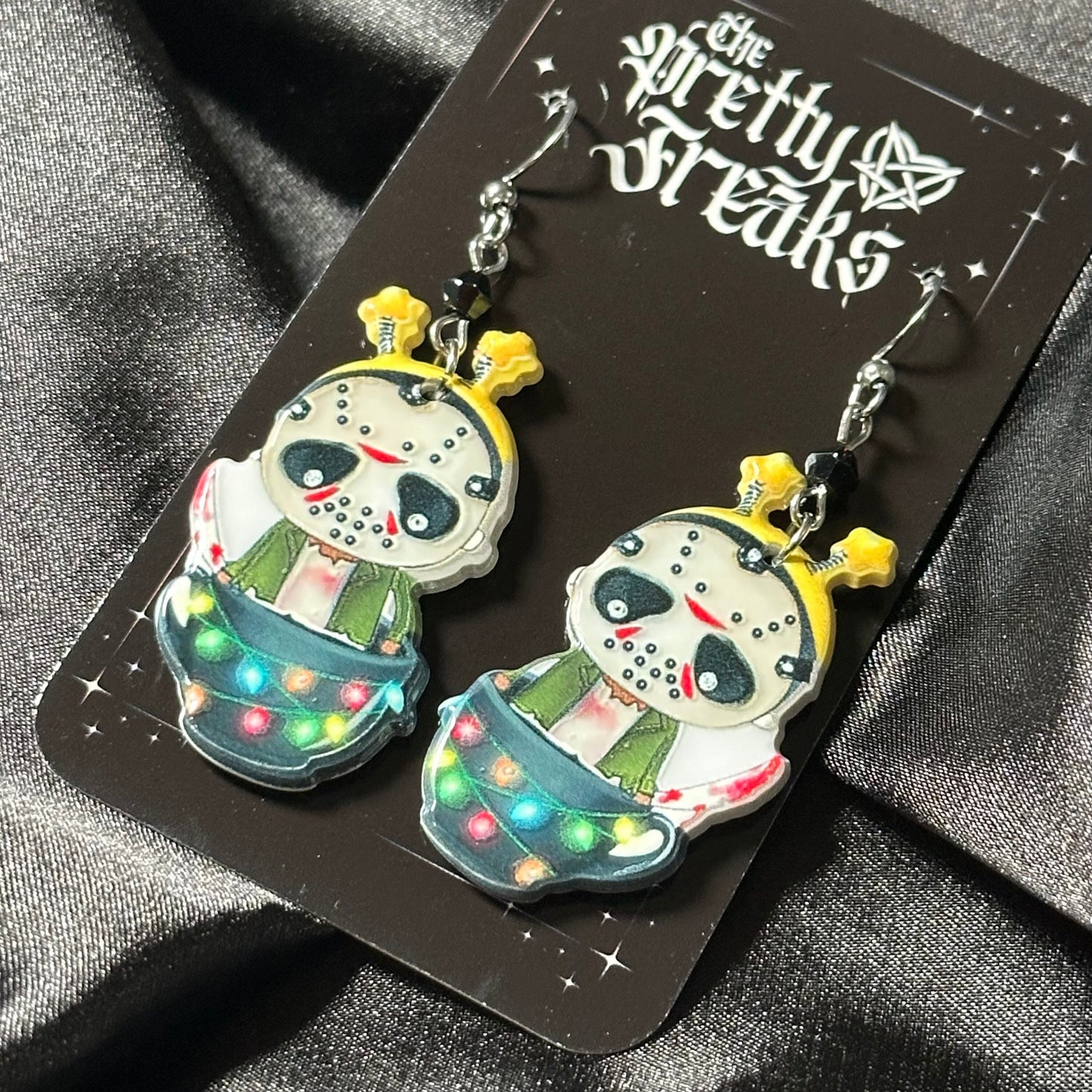 Jason Horror Christmas Earrings
