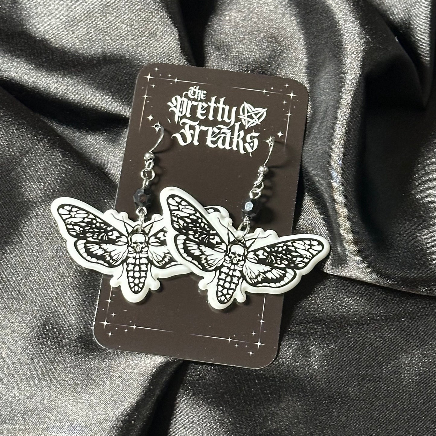 Death-Moth Earrings