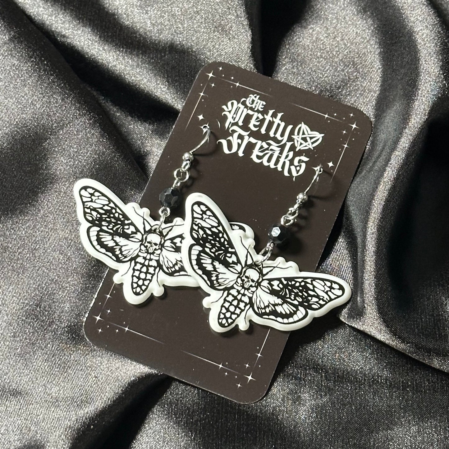 Death-Moth Earrings