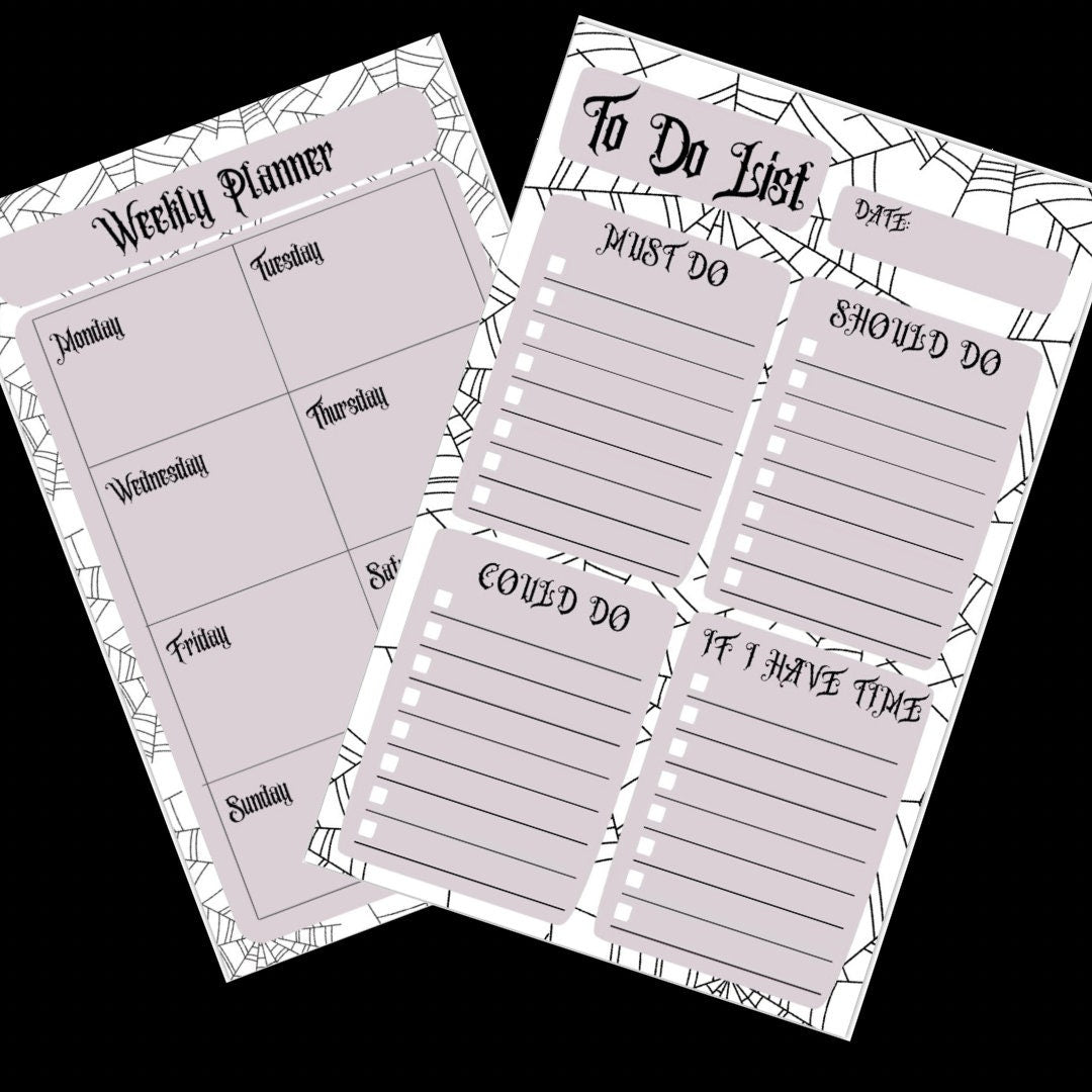 Goth Planner Bundle
