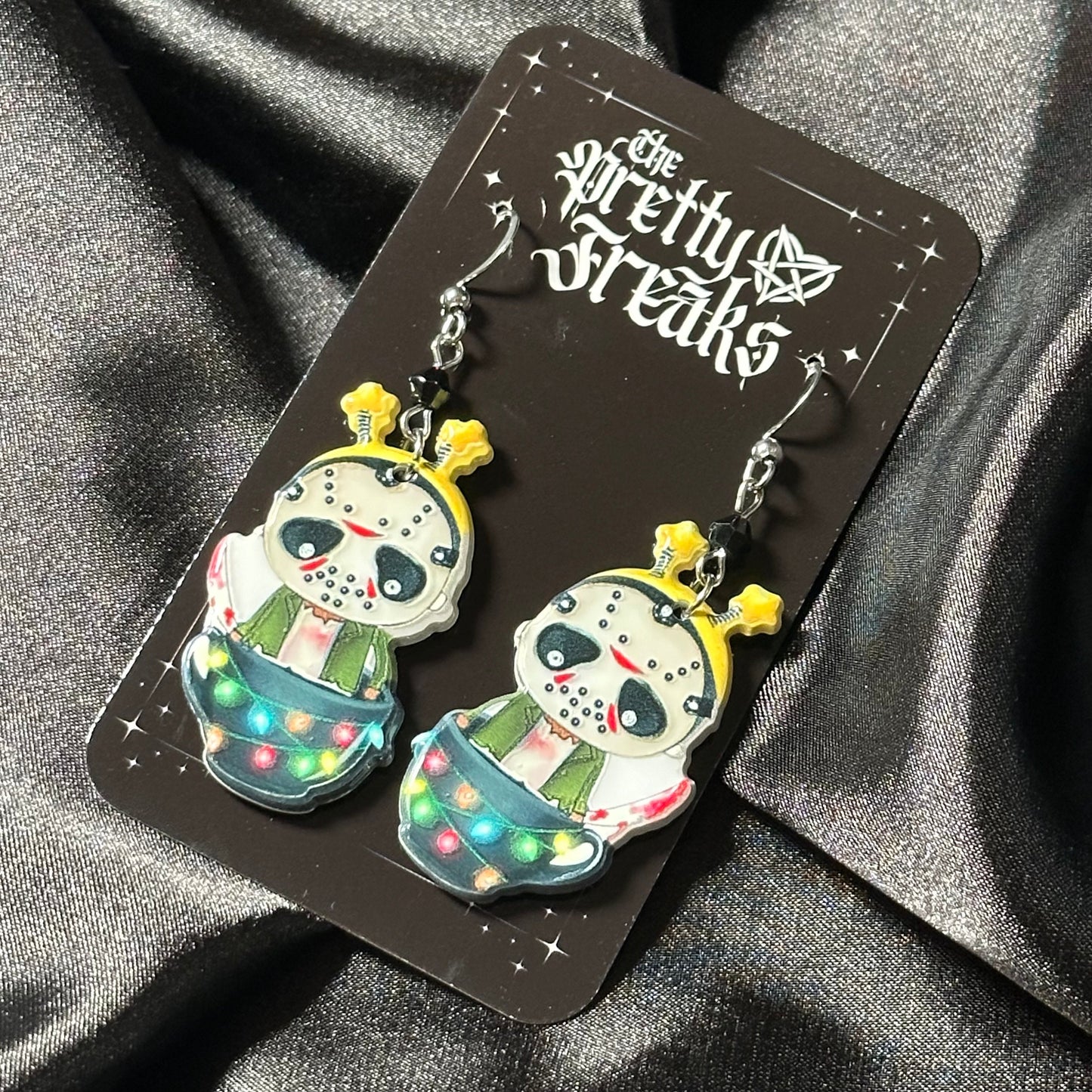 Jason Horror Christmas Earrings