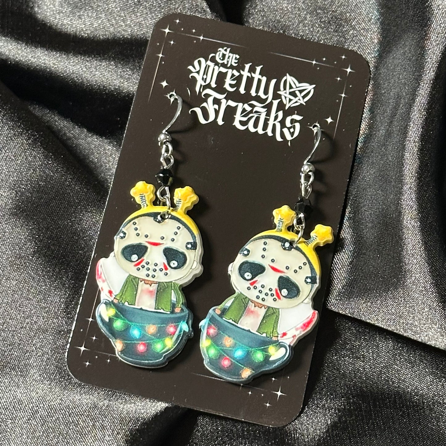 Jason Horror Christmas Earrings
