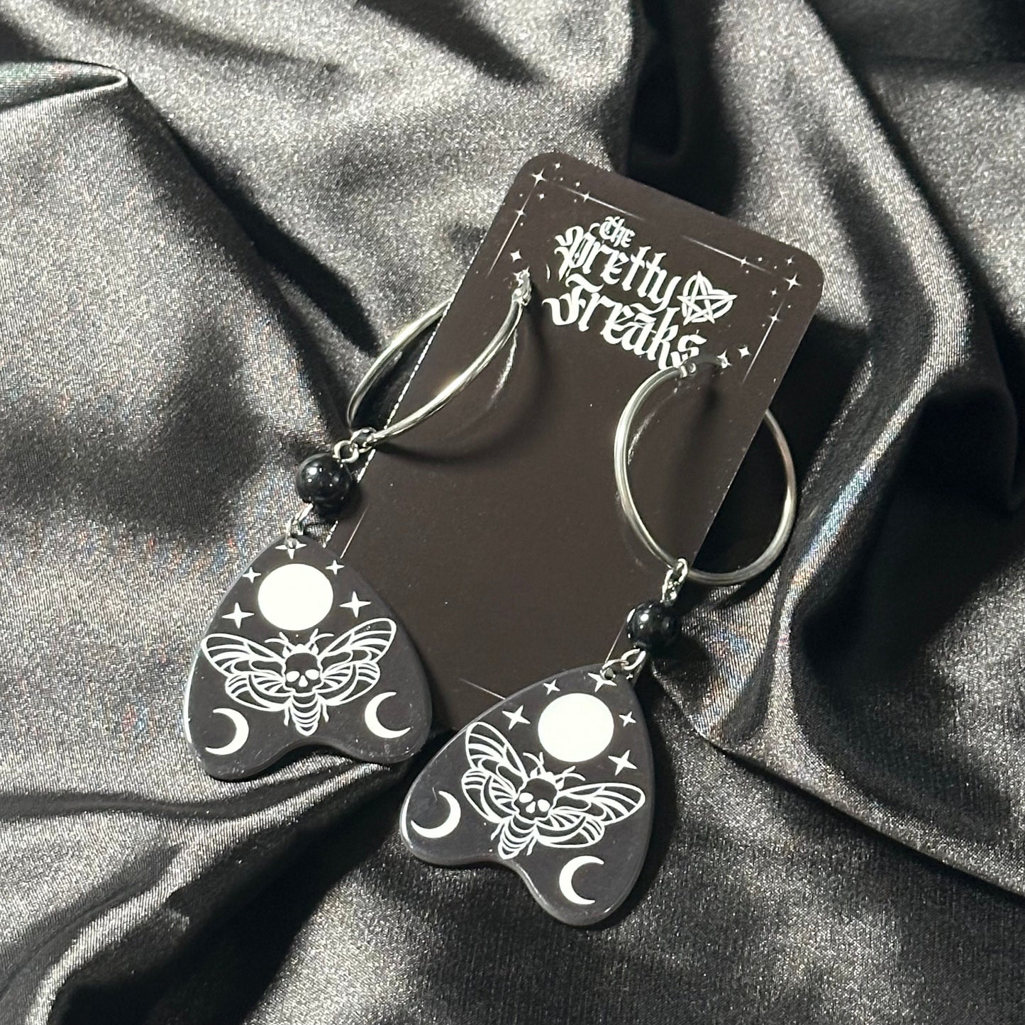 Moon Moth Planchette Earrings