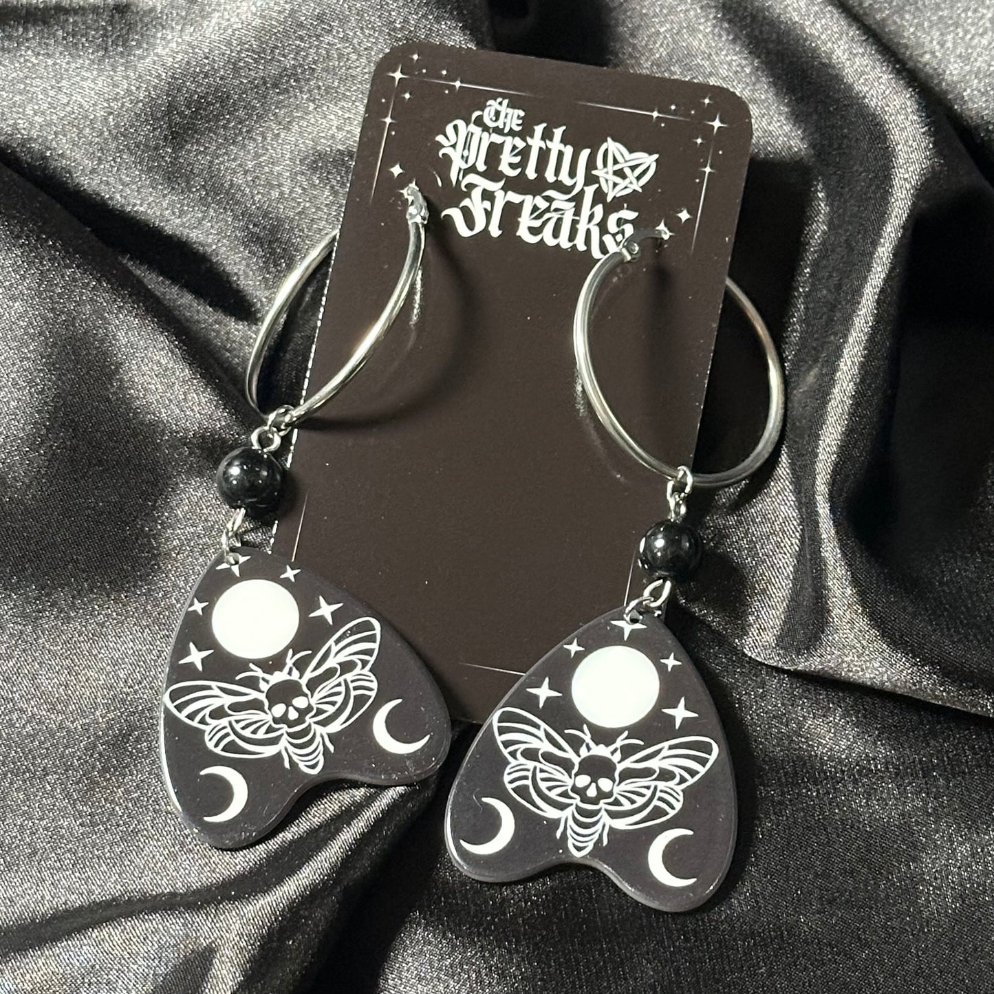 Moon Moth Planchette Earrings