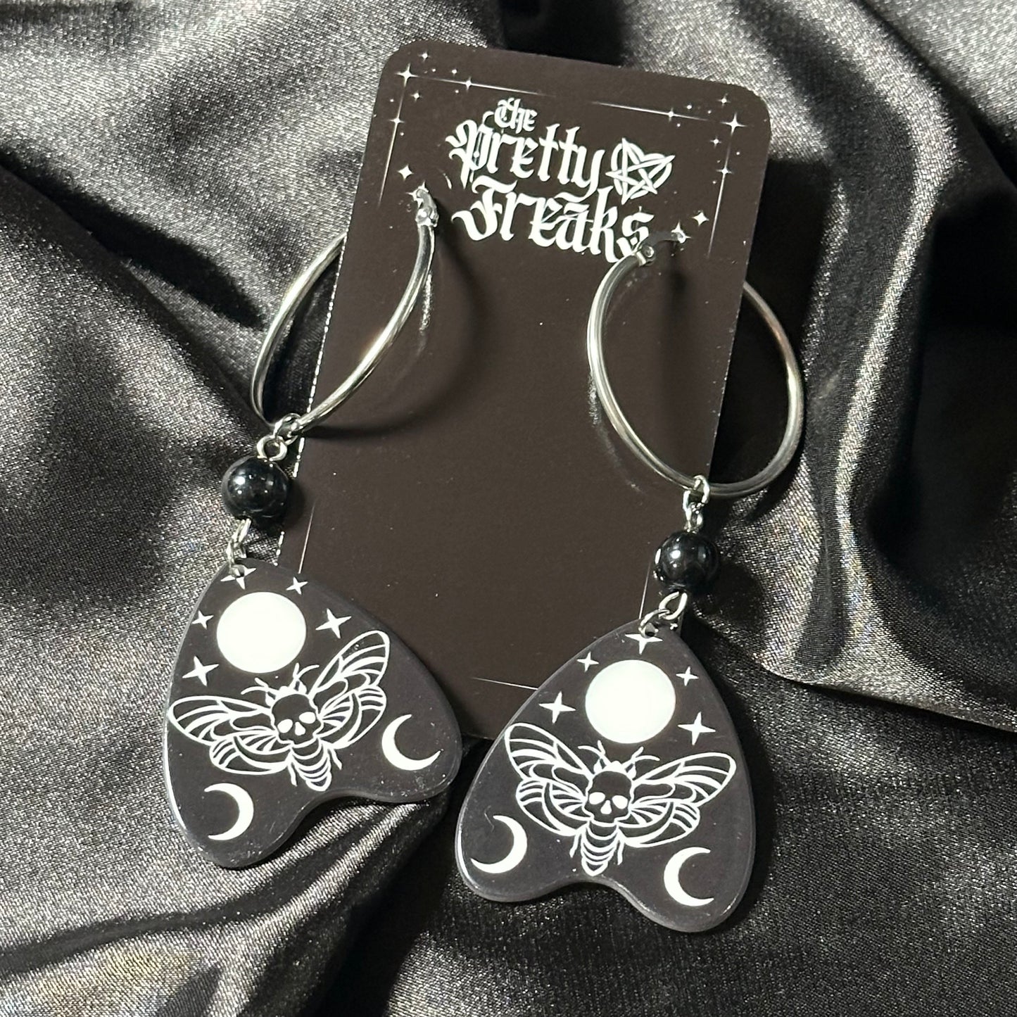 Moon Moth Planchette Earrings
