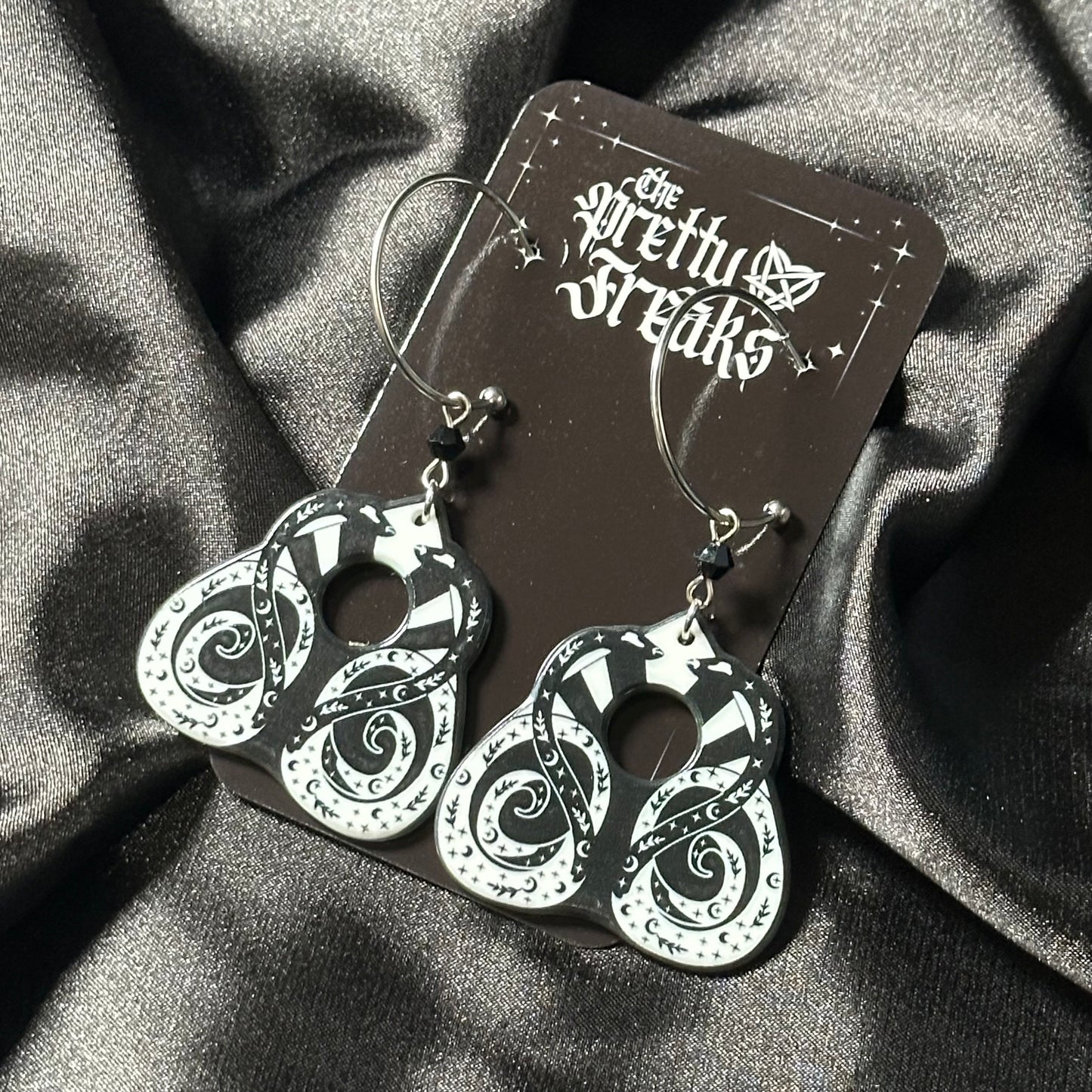 Sandworm Planchette Hoop Earrings,