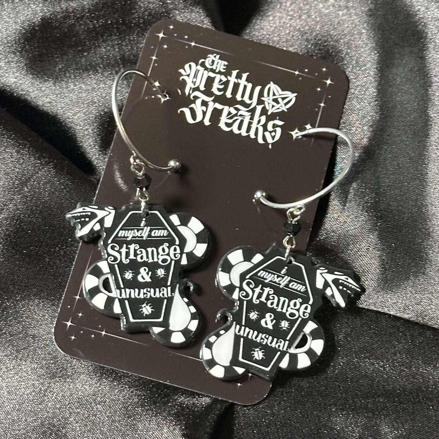 Sandworm Coffin Hoop Earrings