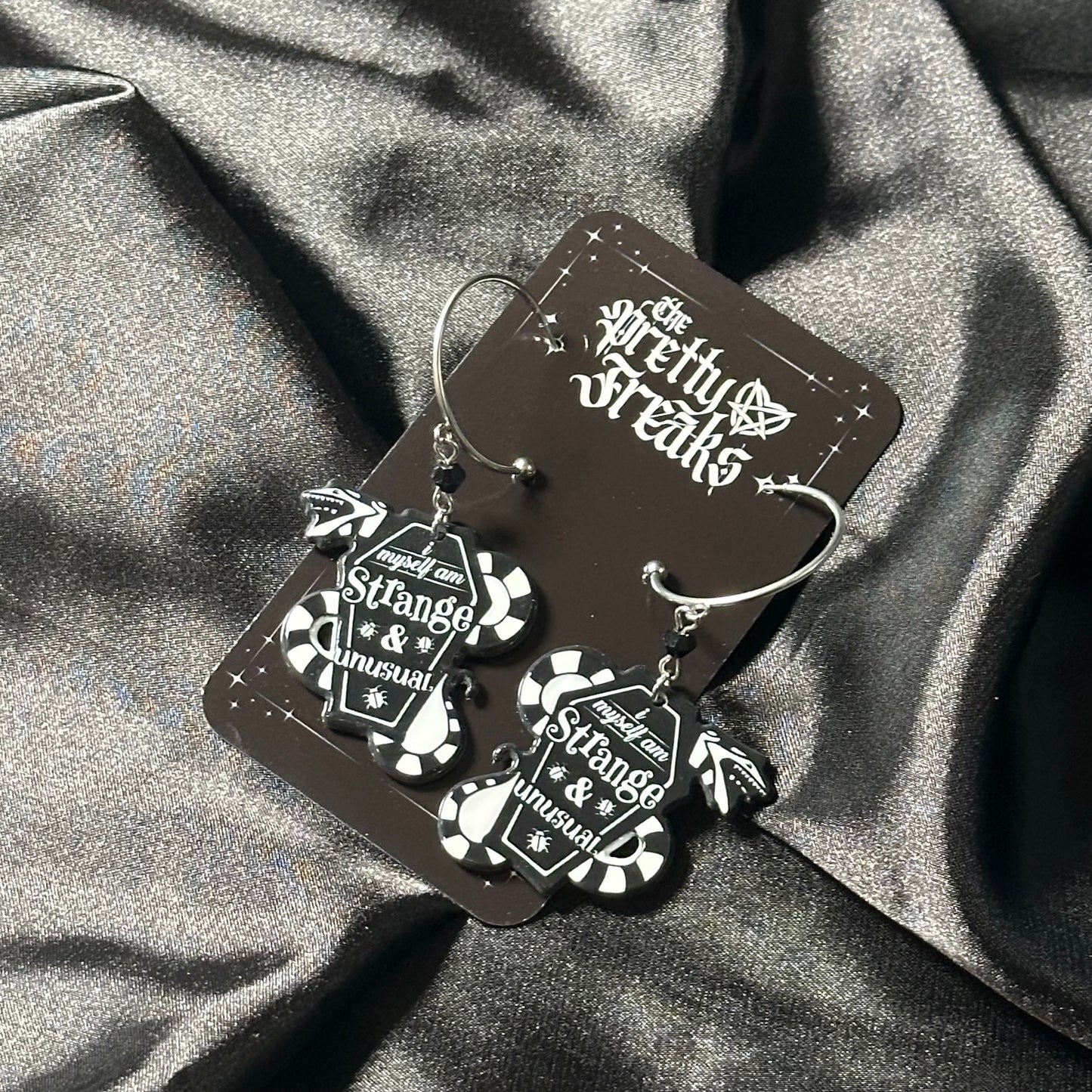 Sandworm Coffin Hoop Earrings