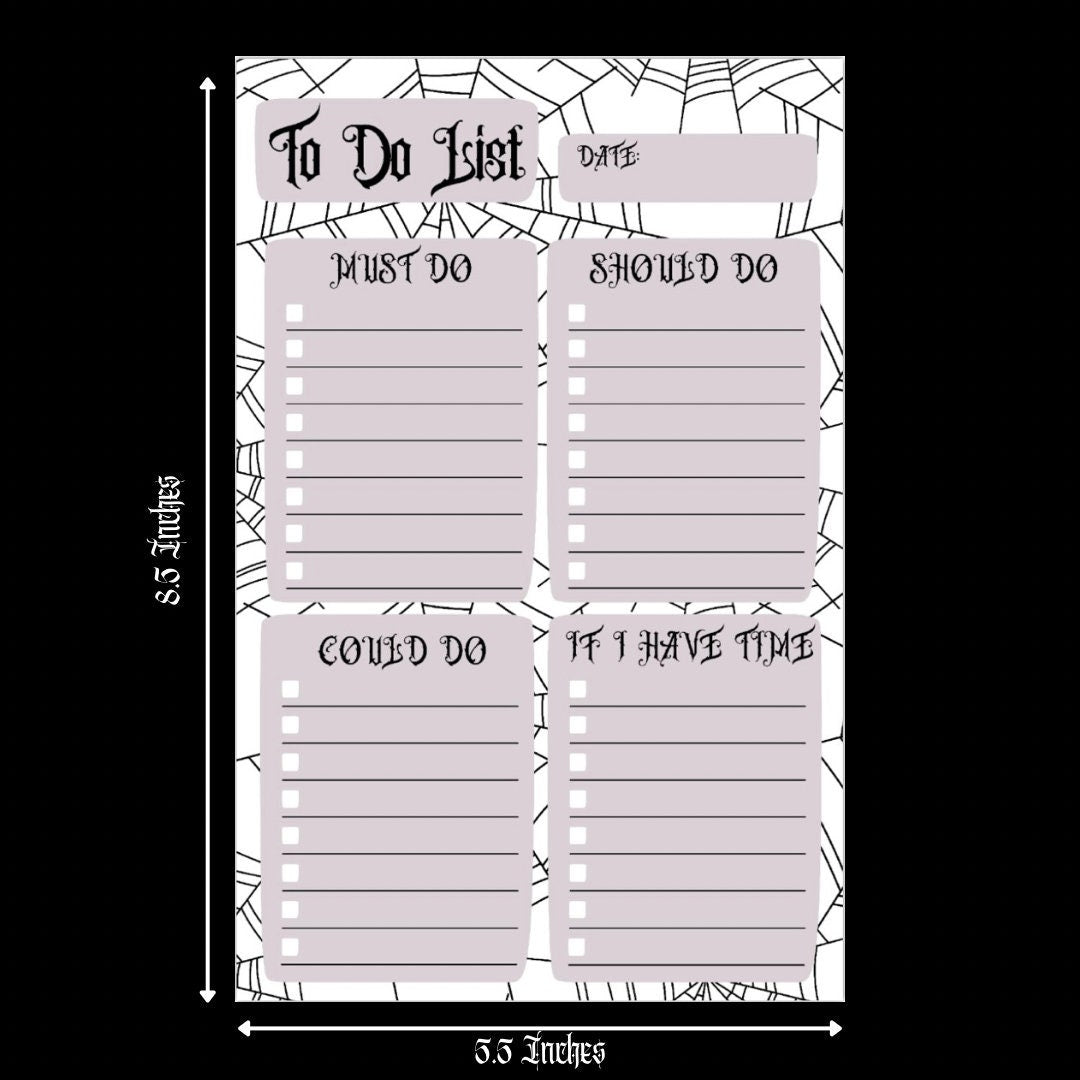 Goth To-Do List Planner