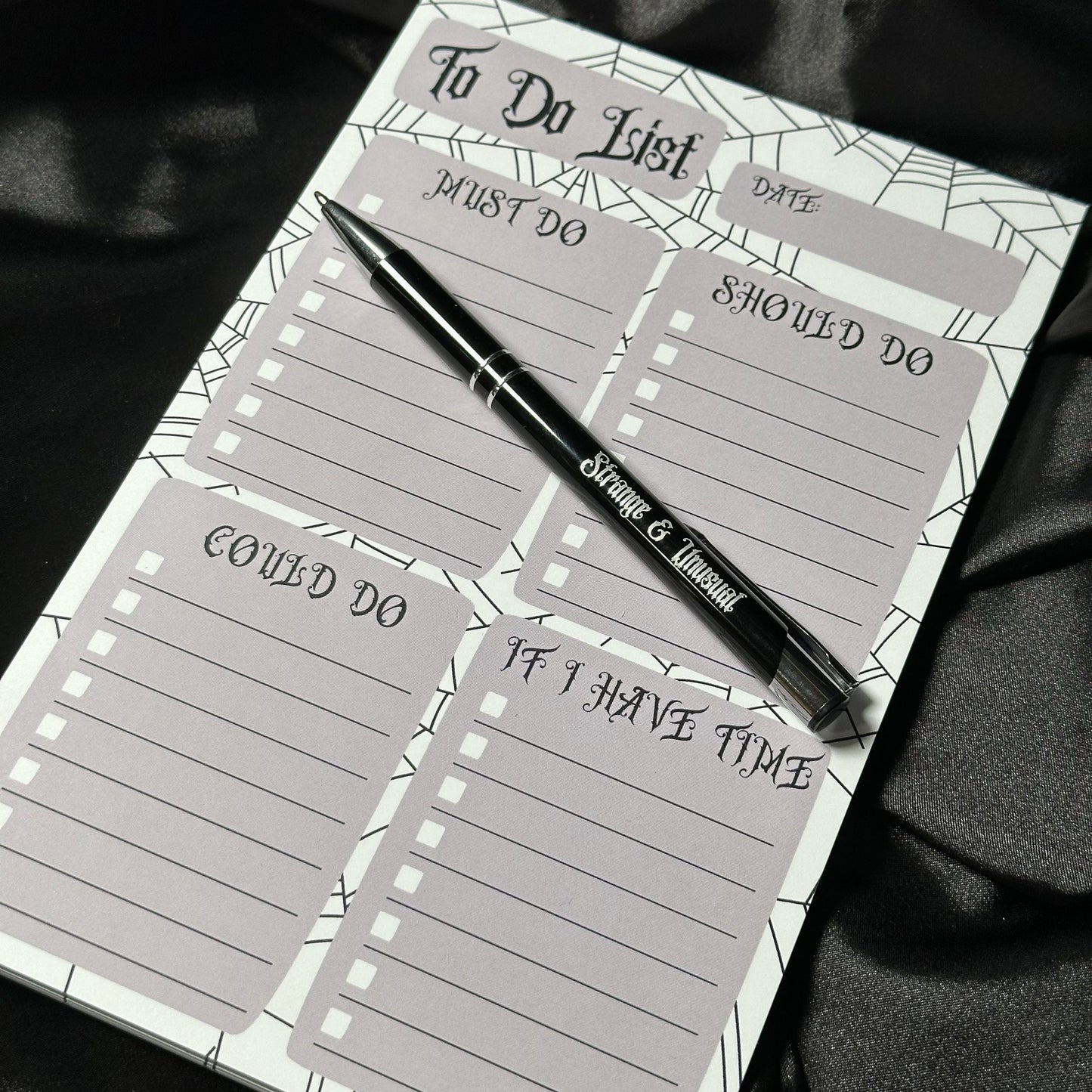 Goth To-Do List Planner