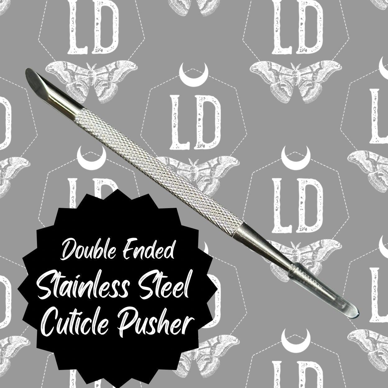 Stainless Steel Cuticle Pusher, Double Ended