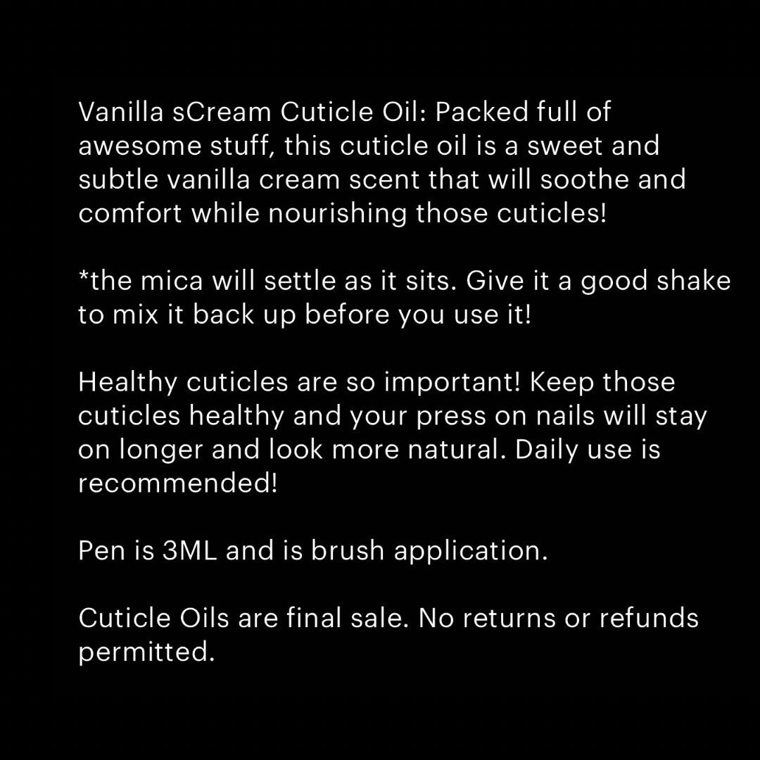 NEW! 3ml Vanilla sCream Cuticle Oil