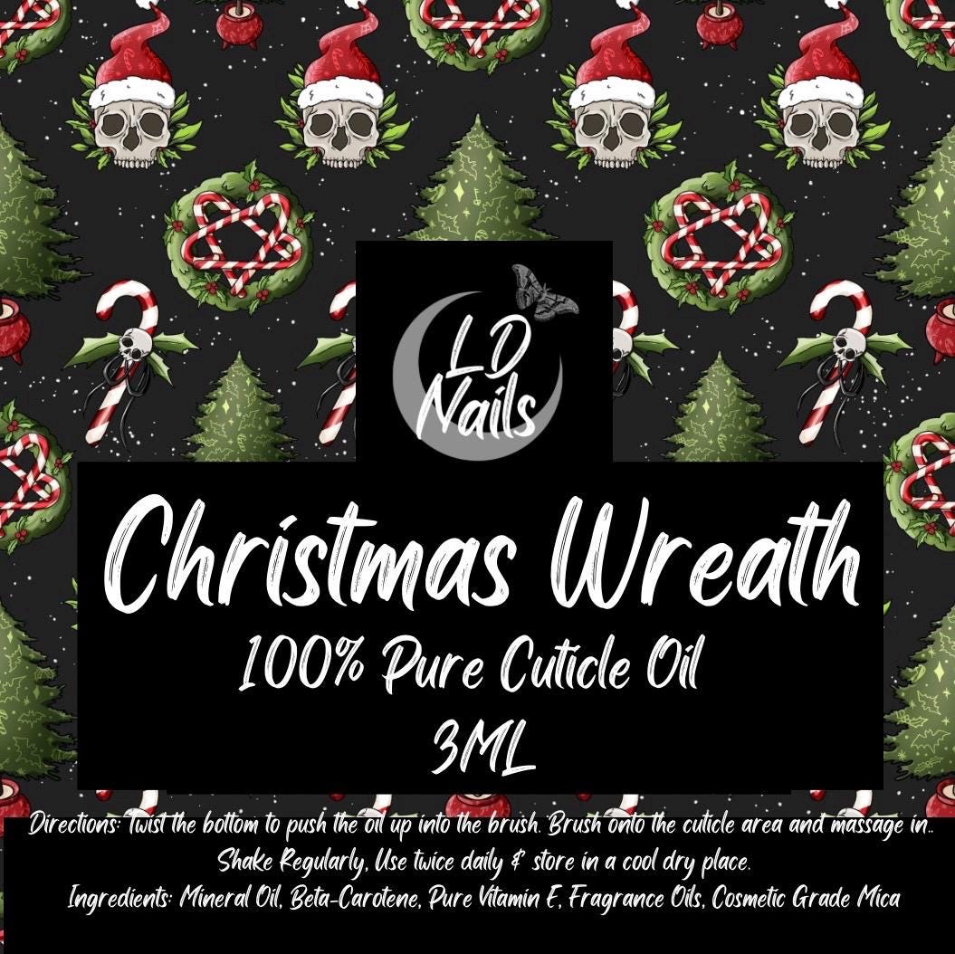 NEW! 3ML Christmas Wreath Cuticle Oil