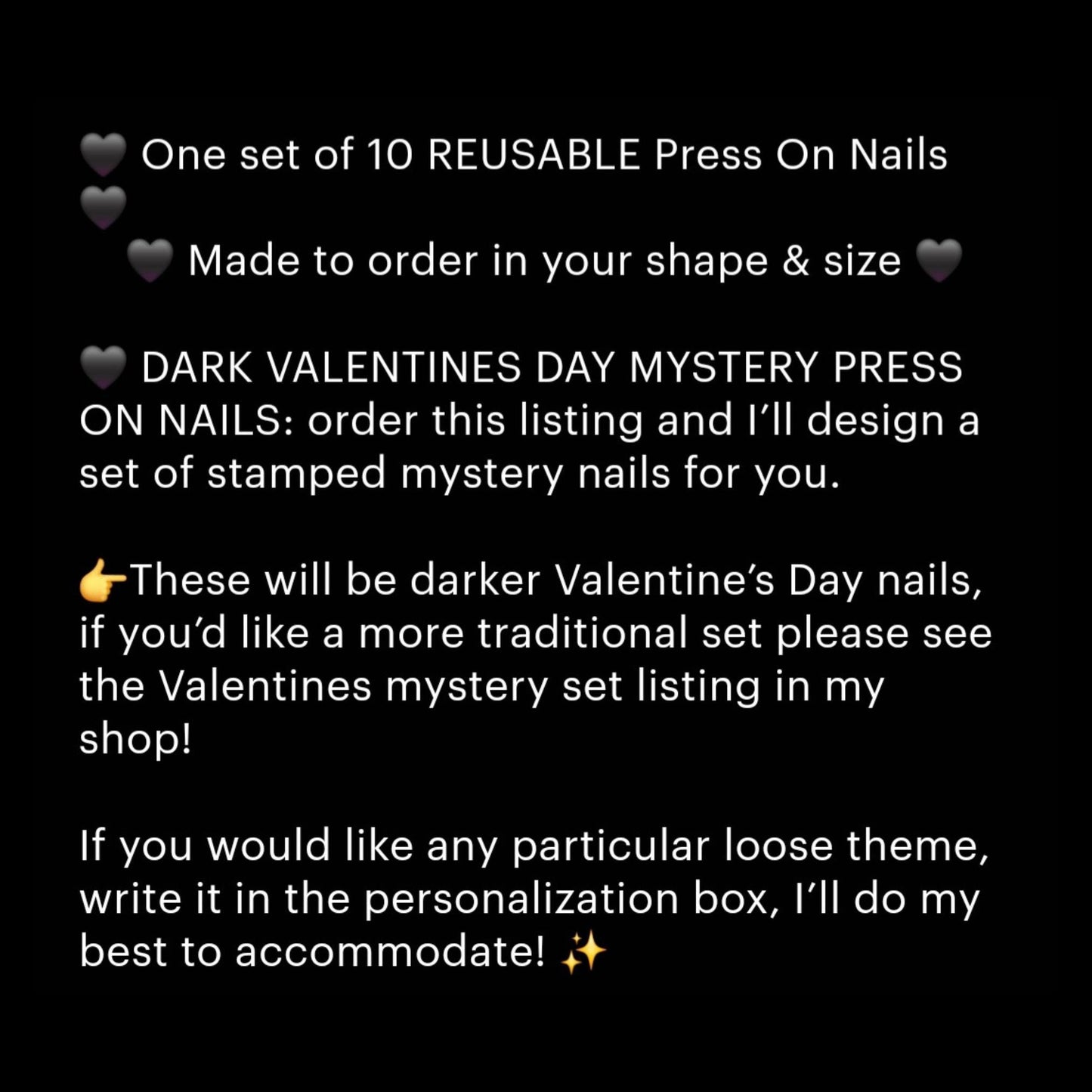Dark Valentine Mystery Nails