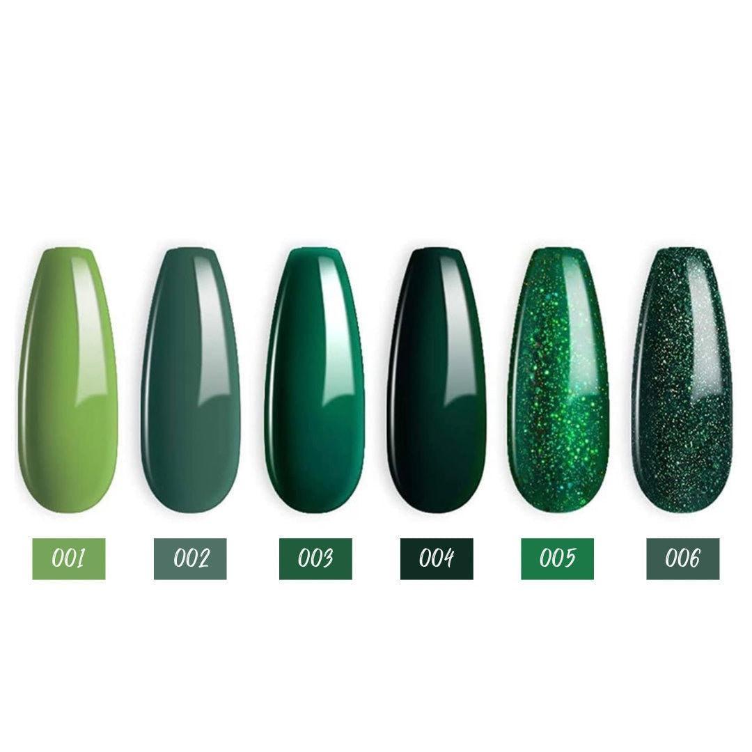 Fall Trends: Greens! Single Color Fall Press On Nails, Autumn Nails, Basic Nails, Custom Gothic Nails, Witchy Nails, Reusable False Nails