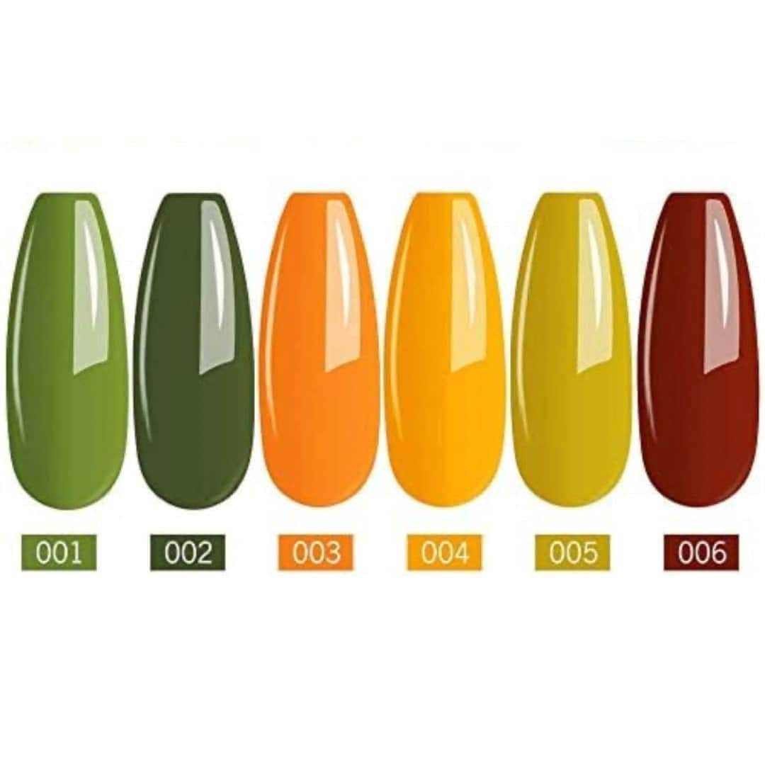 Fallin for Autumn, Orange Red and Green, Single Color Fall Press On Nails, Basic Nails, Gothic Nails, Witchy Nails, Reusable False Nails