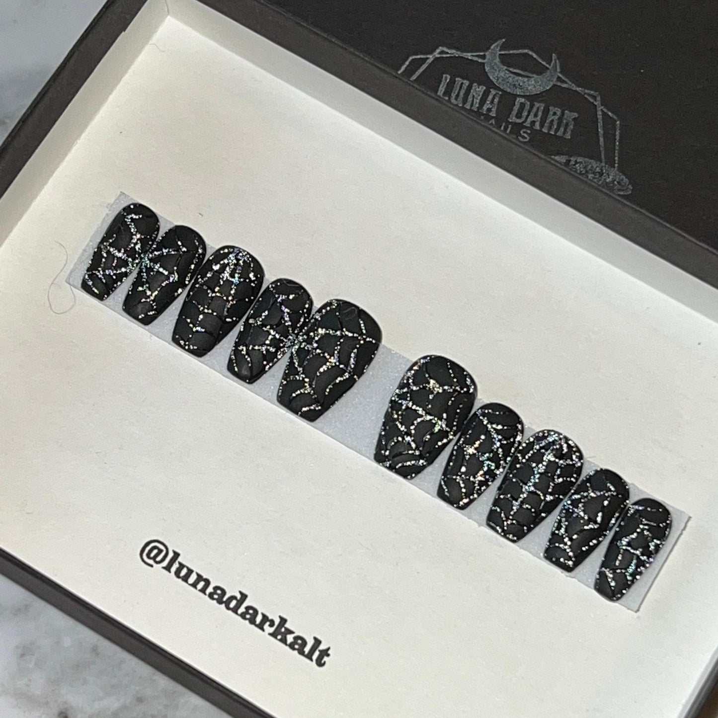 Black On Black: Flash Glitter Webs
