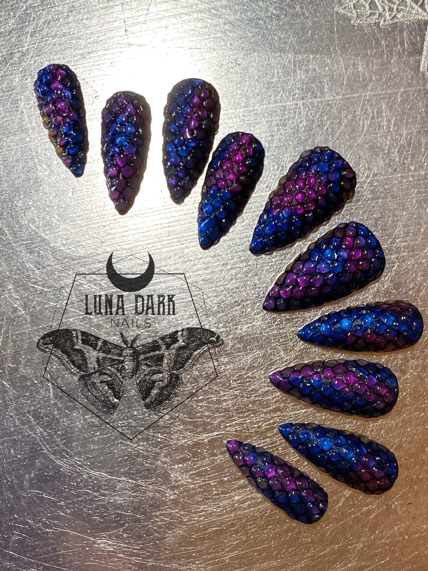 3D Mermaid Scale Nails