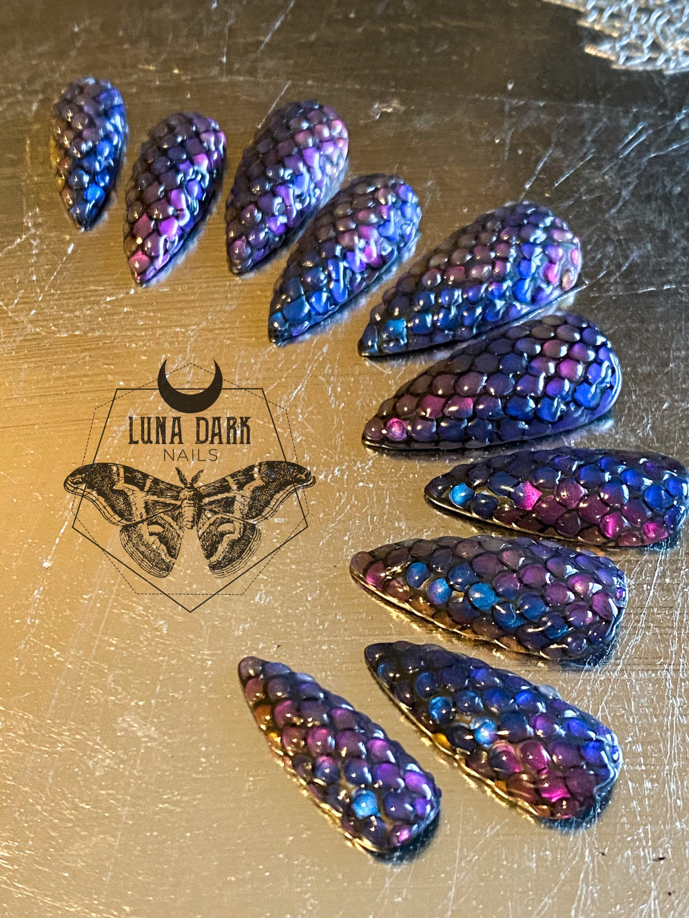 3D Mermaid Scale Nails