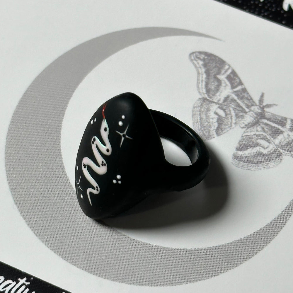 
                      
                        Hand Painted Witchy Celestial Snake Ring
                      
                    