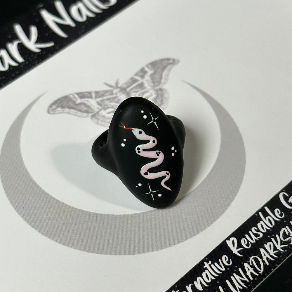 
                      
                        Hand Painted Witchy Celestial Snake Ring
                      
                    