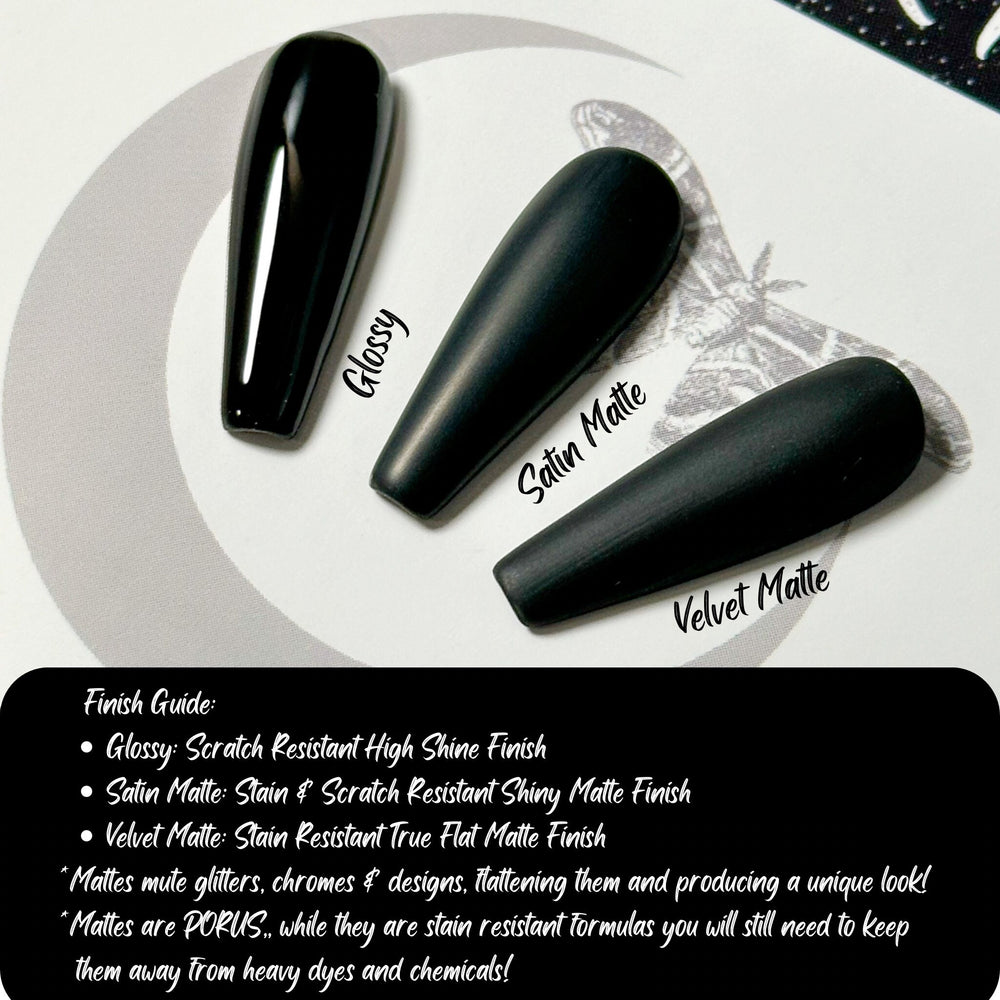 
                      
                        Aurora Noir, Duo-Chrome Accent Nails, Green and Purple Chrome Nails, Velvet Matte Gothic Press On Nails, Goth Press Ons, Witchy Nails
                      
                    