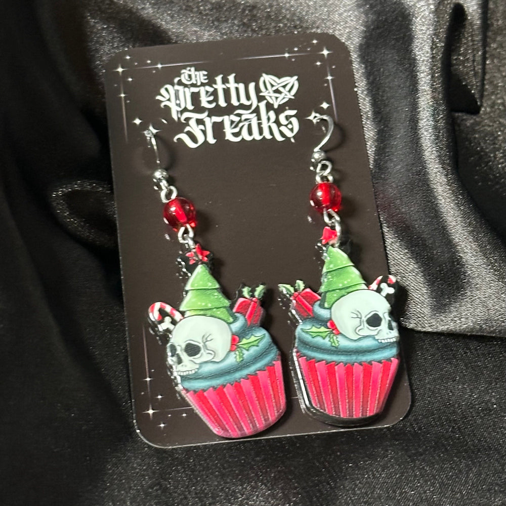 
                      
                        Skull Christm Cupcake Earrings
                      
                    