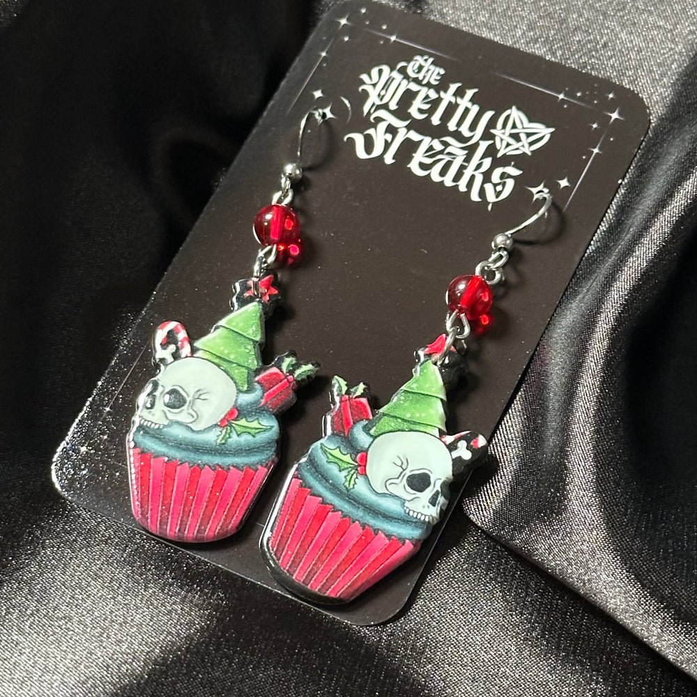 
                      
                        Skull Christm Cupcake Earrings
                      
                    