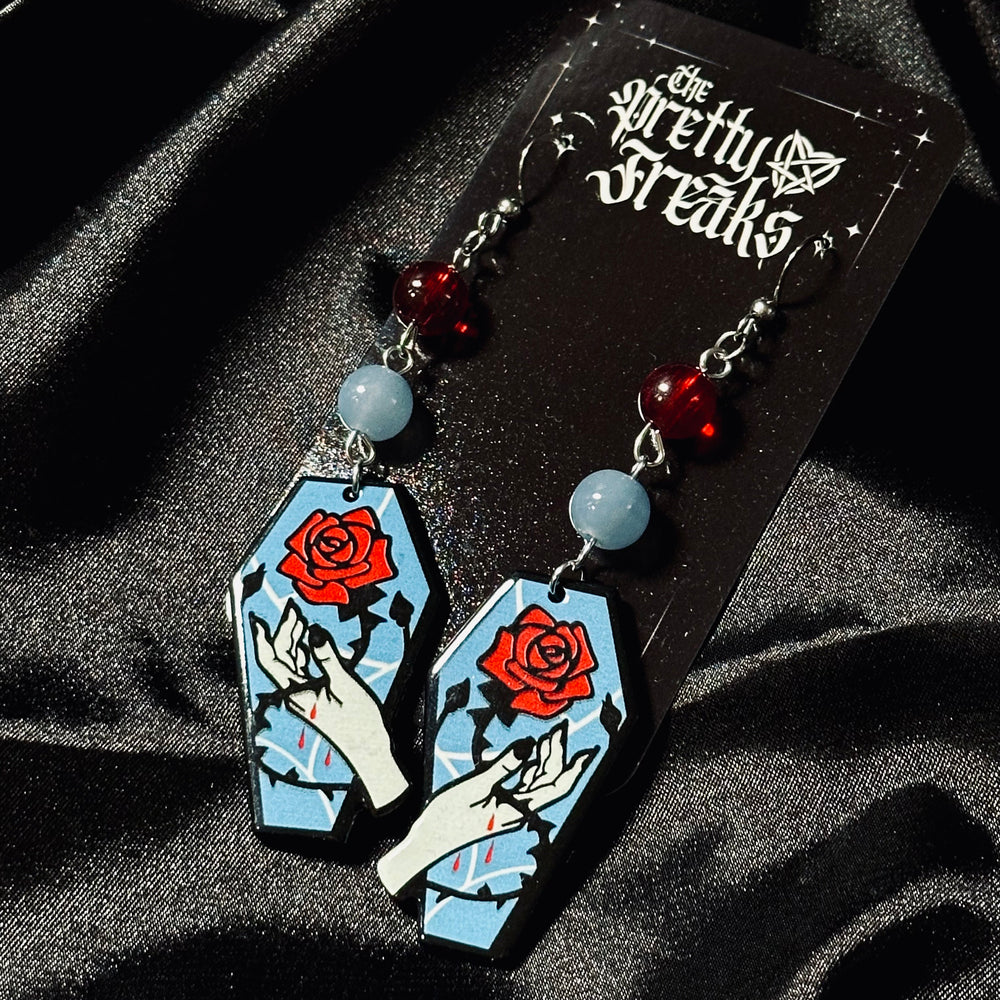 
                      
                        Gothic Rose Coffin Earrings
                      
                    