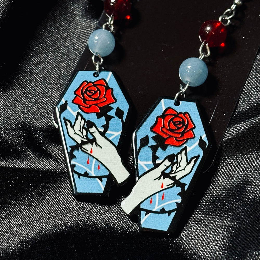 
                      
                        Gothic Rose Coffin Earrings
                      
                    