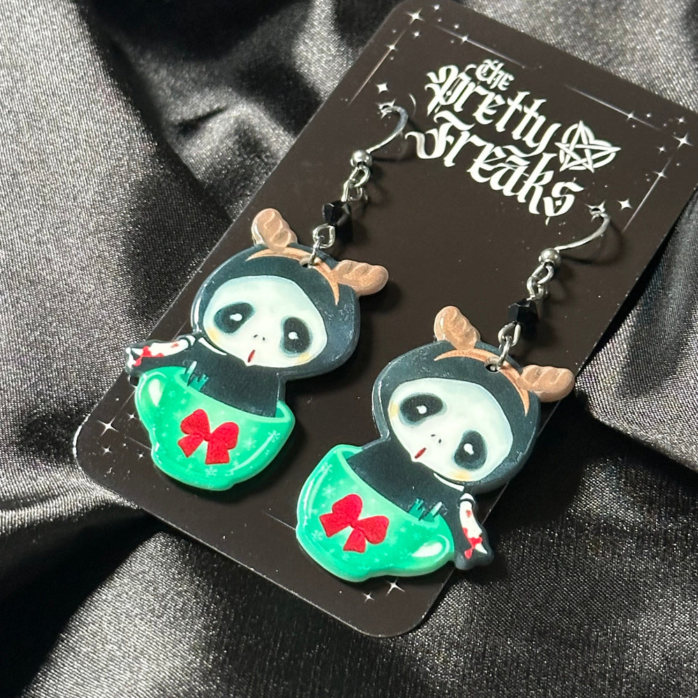 Ghostface Horror Christmas Earrings