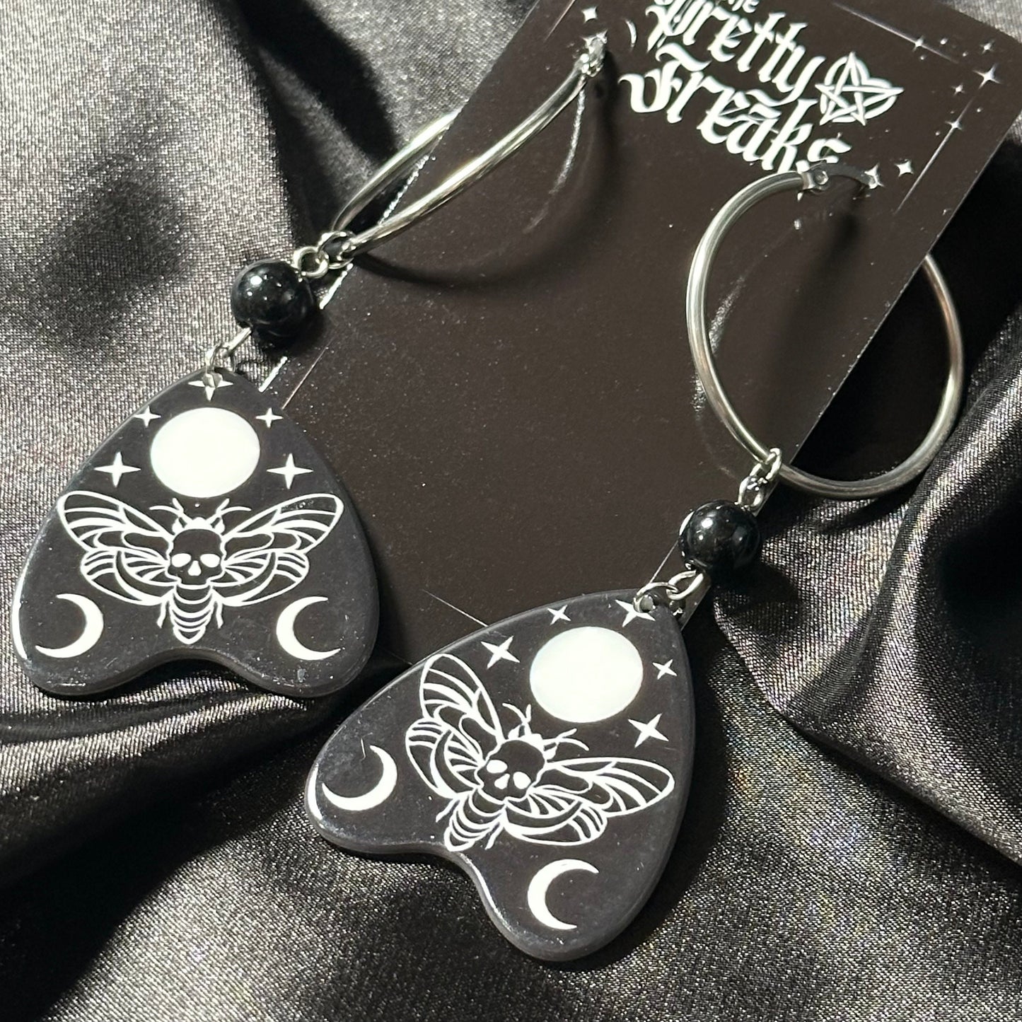 Moon Moth Planchette Earrings