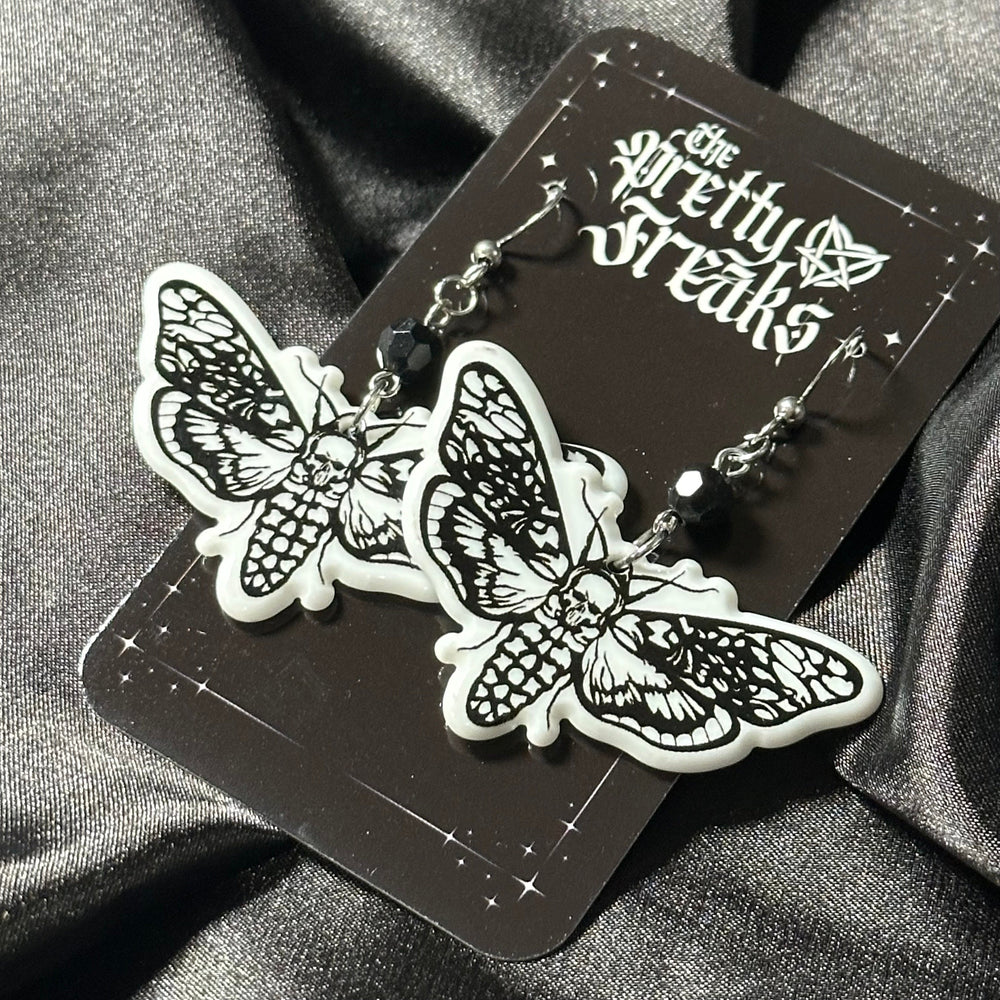 Death-Moth Earrings