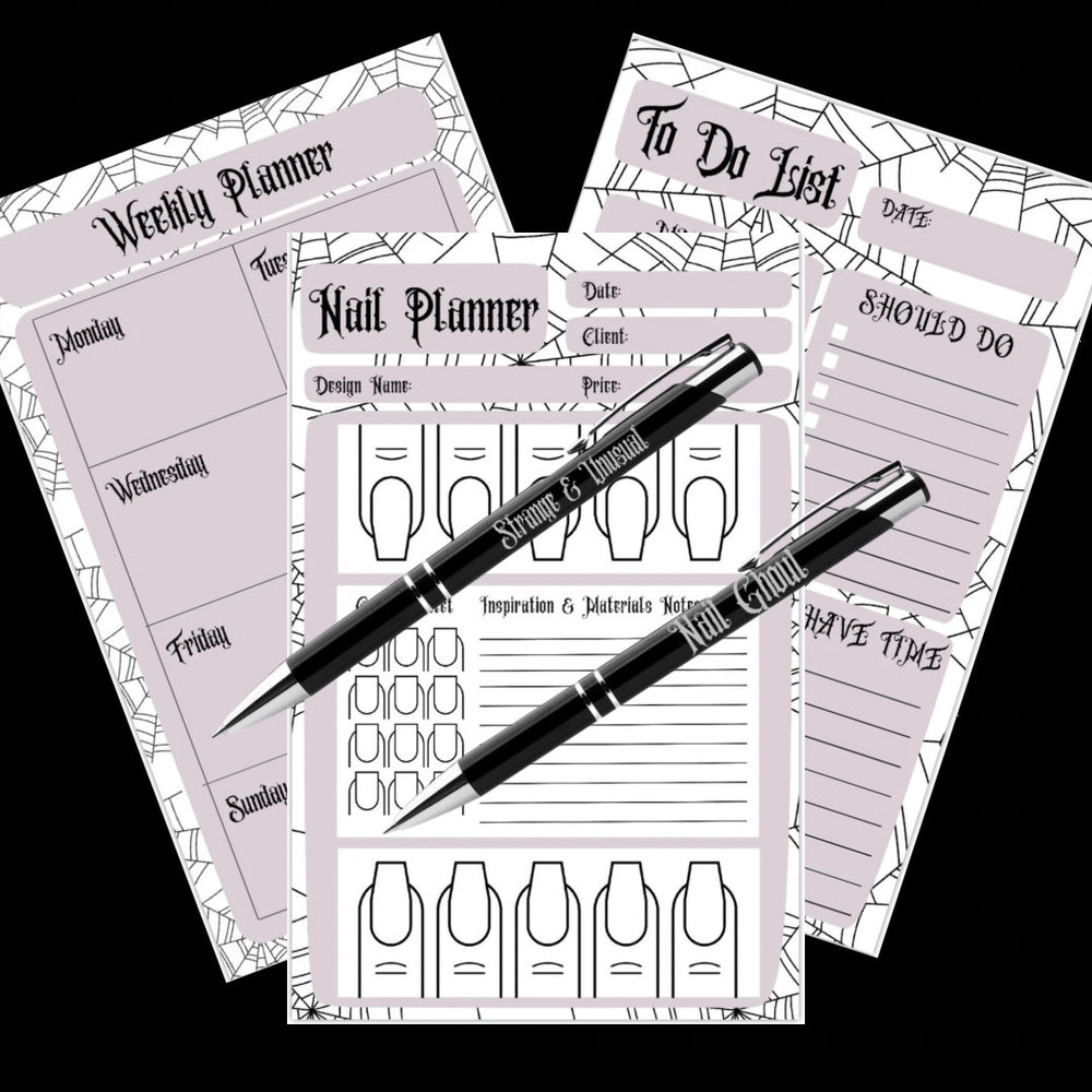 Nail Planner Pad Ultimate Bundle, Nail Art Supplies, Nail Tech Planners, Productivity & Task Management, To-Do List Pad, Weekly Planner Pad