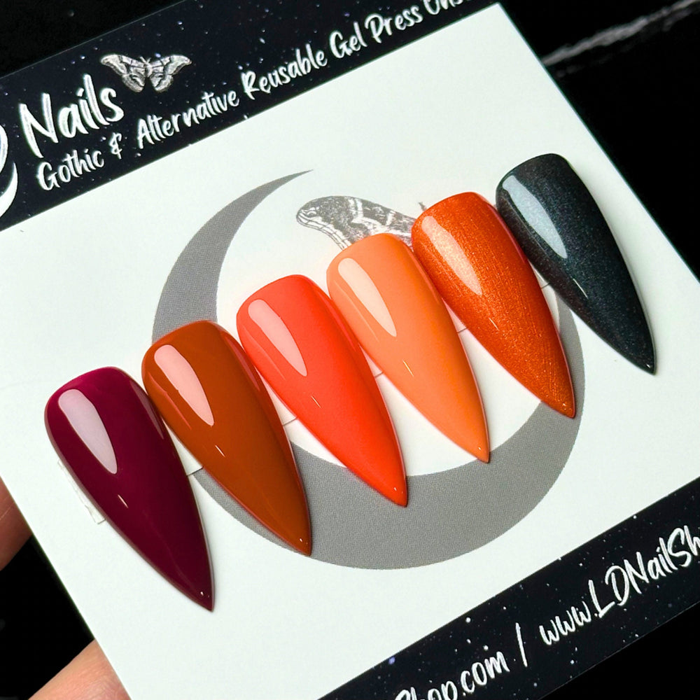 
                      
                        Samhain Collection, Halloween Nails, Fall Press On Nails, Basic Autumn Nails, Gothic Nails, Witchy Nails, Reusable False Nails
                      
                    