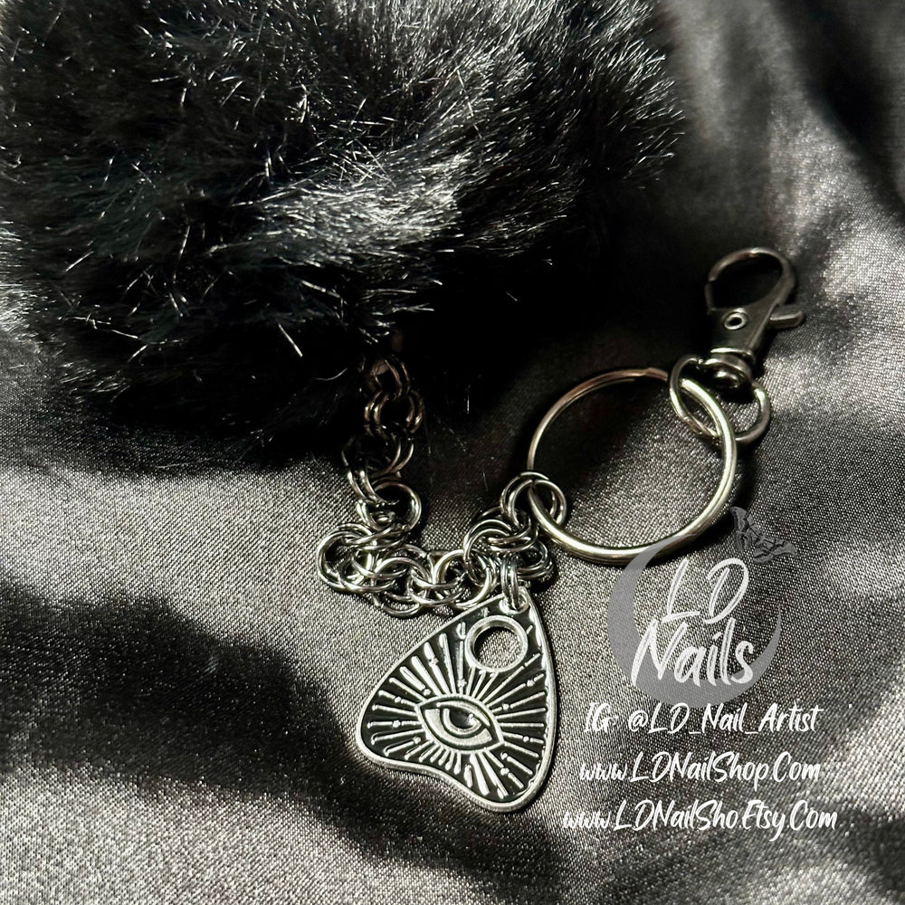 
                      
                        Gothic Ouija Plachette Keychain, Fluffy Halloween Keychain, Bat Keychain, Moonphase Keychain, Gothic Gifts for Her, Witchy Gifts for Her
                      
                    