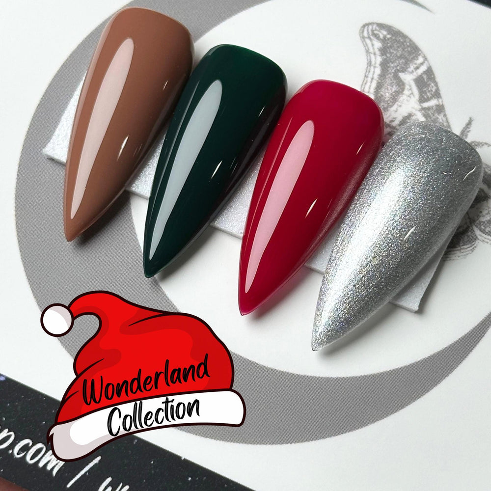 Christmas Wonderland Collection, Winter Press On Nails, Basic Christmas Nails, Gothic Nails, Witchy Nails, Reusable False Nails