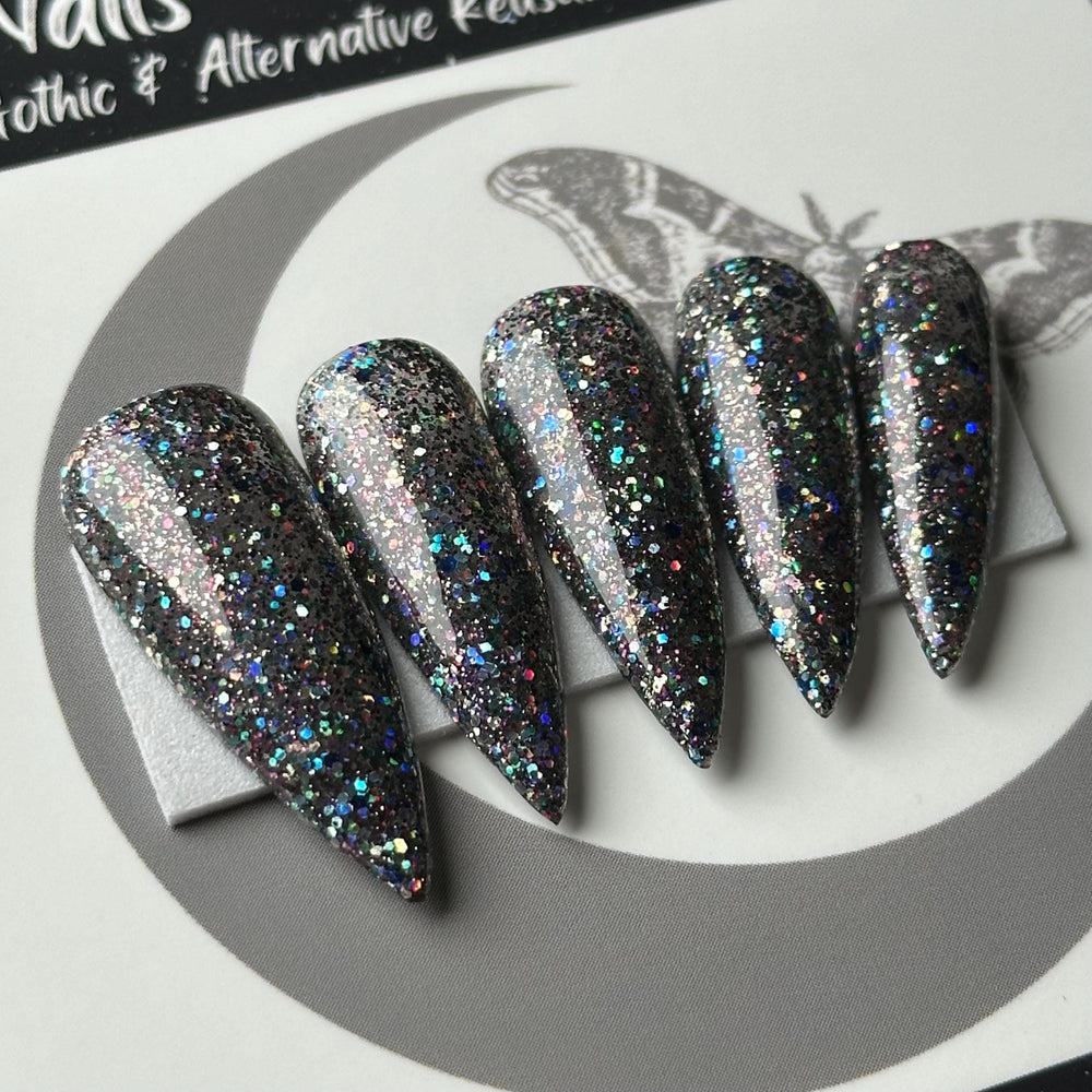 
                      
                        High Vibration, Party Nails, Winter Glitter Press On Nails, Basic Christmas Nails, Gothic Nails, Witchy Nails, Reusable False Nails
                      
                    