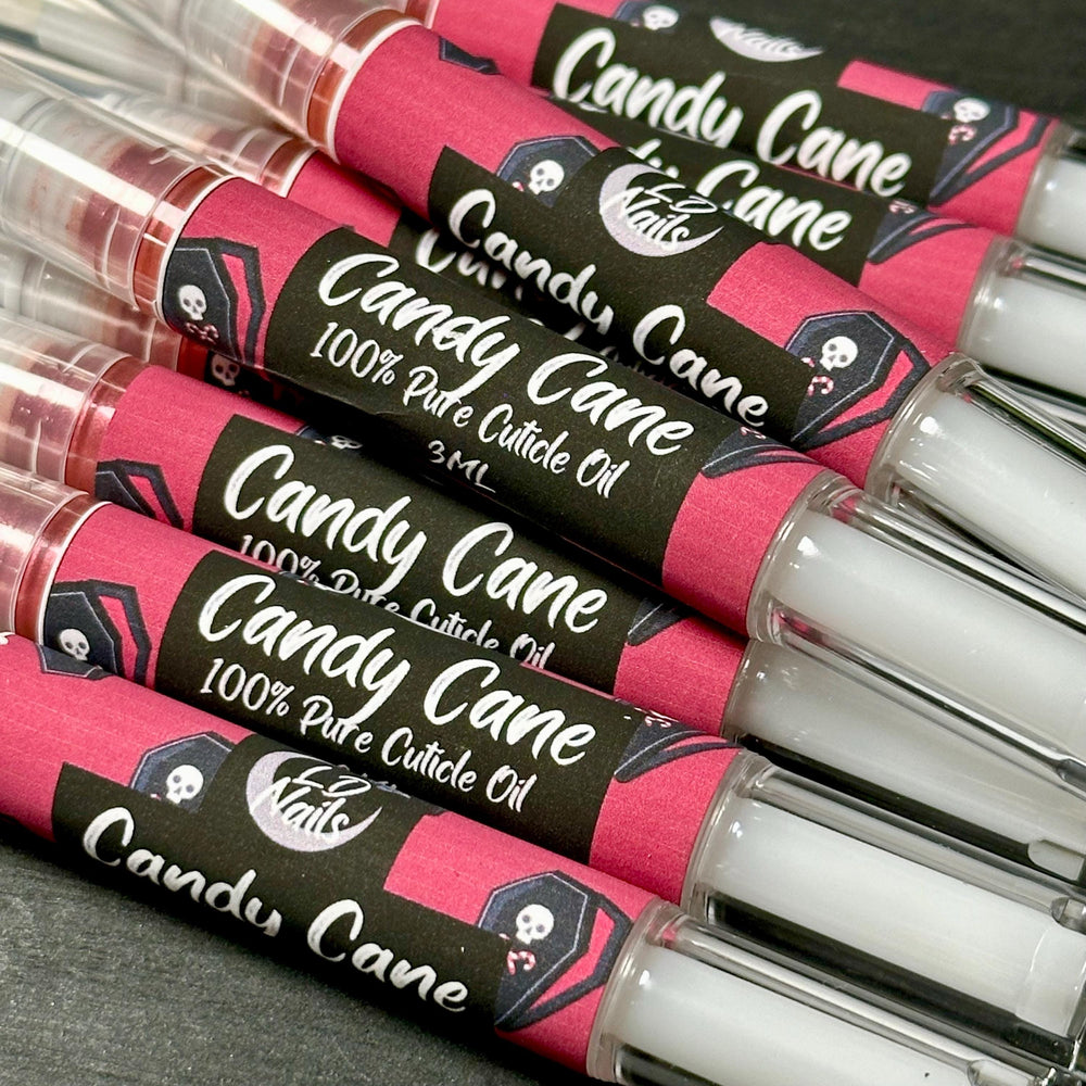 3ML Candy Cane Cuticle Oil Pen, Hand and Nail Care, Witchy Oils, Essential Oils, Witchy Gifts, Witchy Nails, Goth Nails, Gothic Gifts