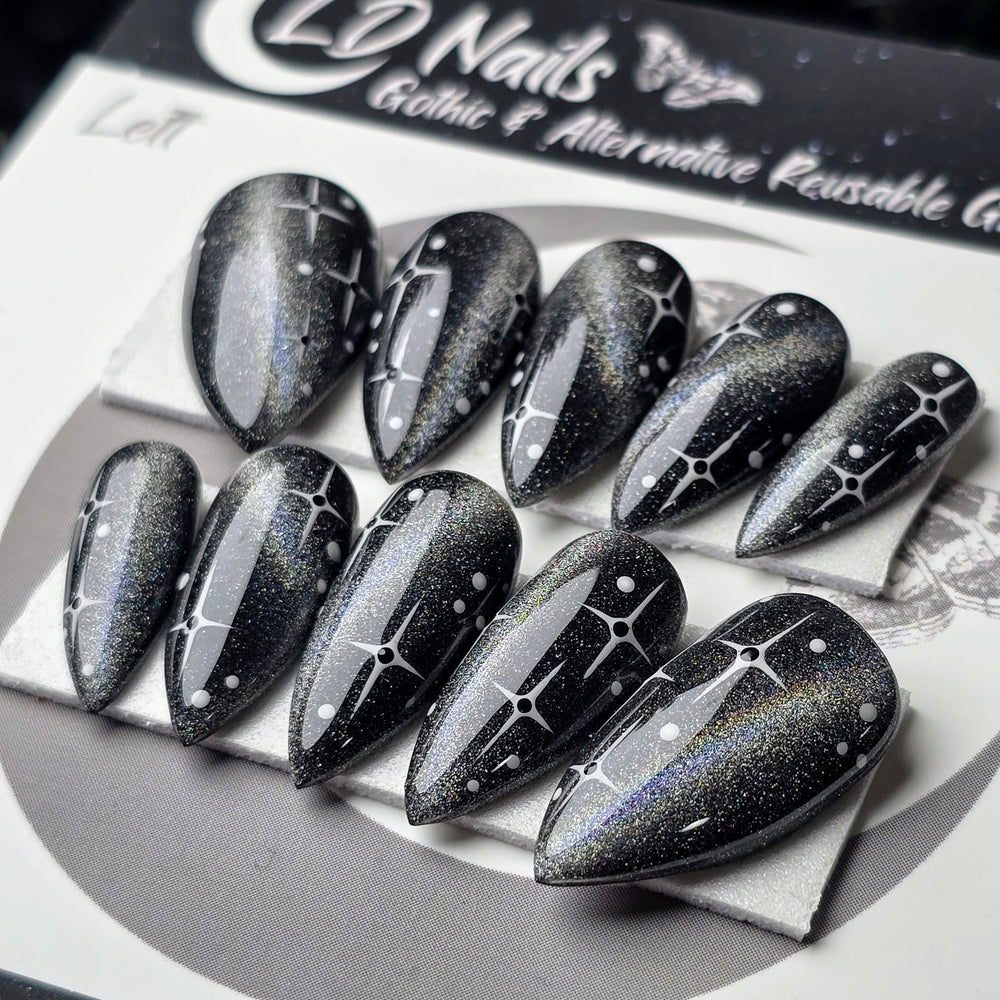 Rainbow Laser Starry Cat Eye