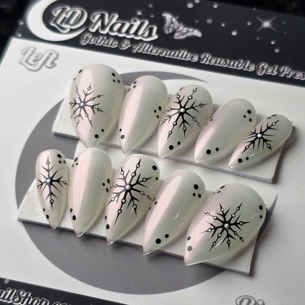 Winter Witch, Witchy Snowflake Nails