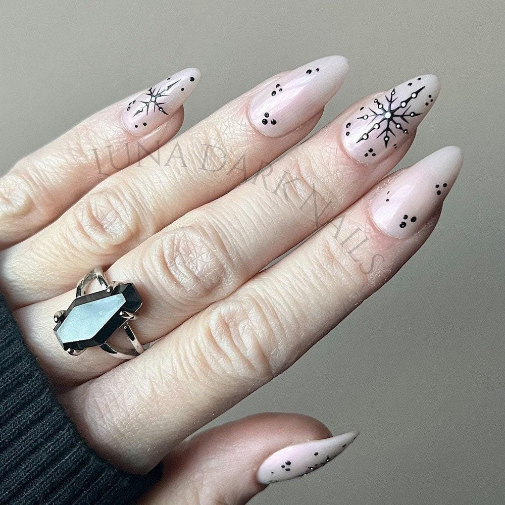 
                      
                        Winter Witch, Witchy Snowflake Nails
                      
                    