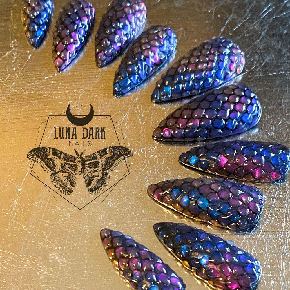 3D Mermaid Scale Nails