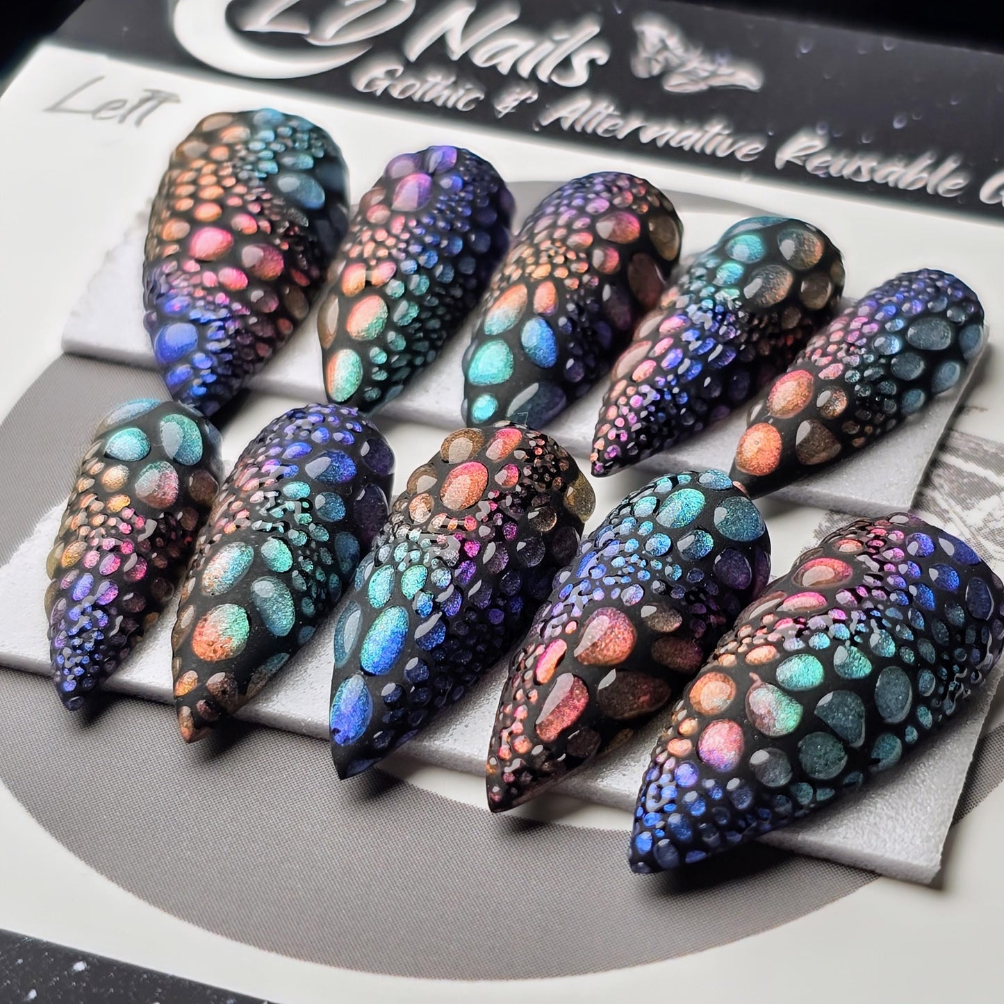 3D Textured Dragon Scale Nails