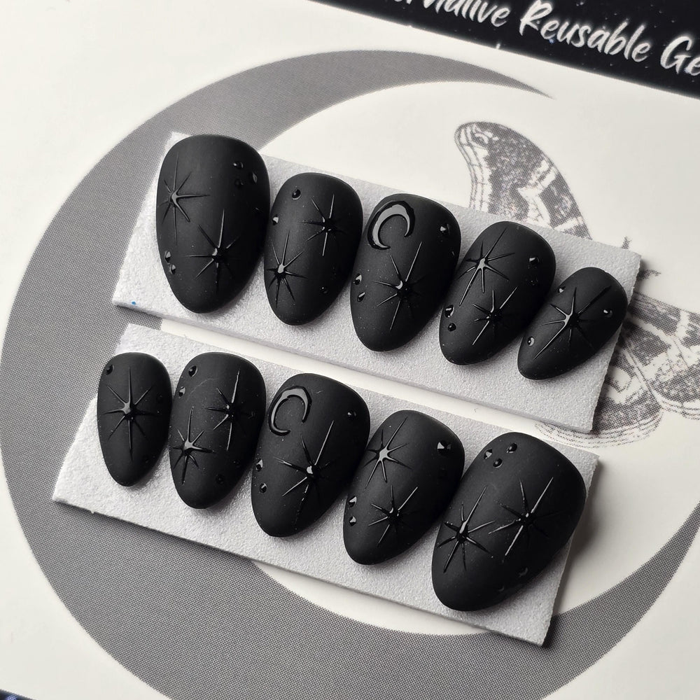 
                      
                        READY TO SHIP: Black on Black Celestial
                      
                    
